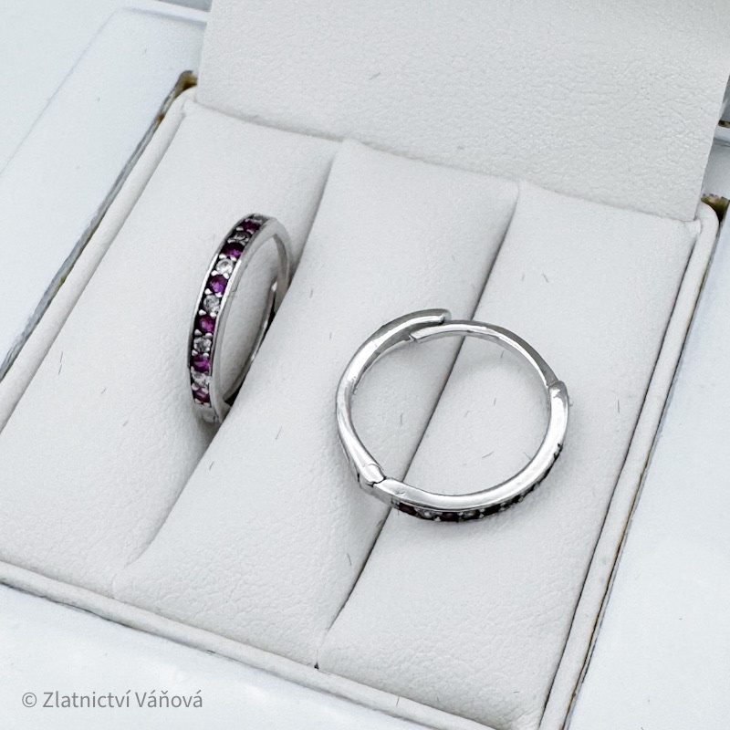 Bílé zlato kroužky růžovo bílé